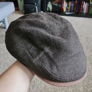 Classic Brown Herringbone Cap